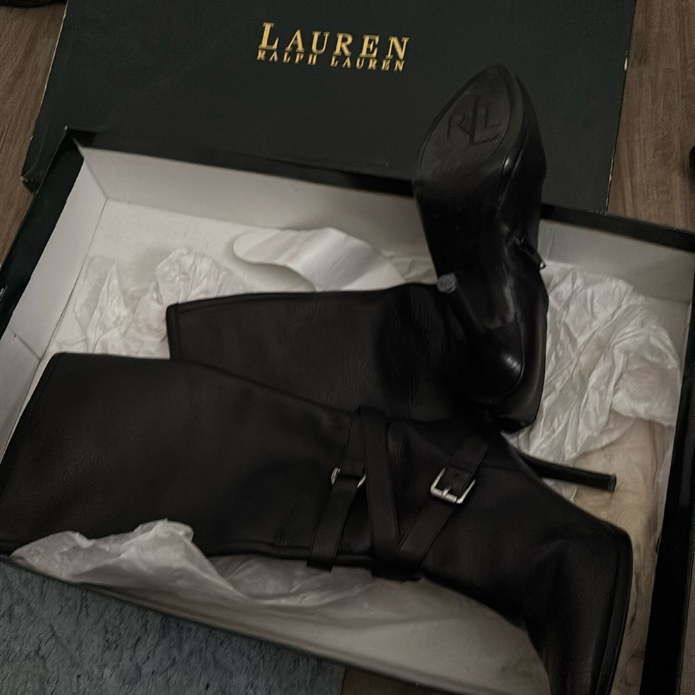 Knee high leather boots